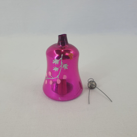 Елочная игрушка Колокольчик, стекло, винтаж СССР. Картинка 1
